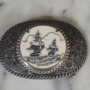 Scrimshaw Belt Buckle